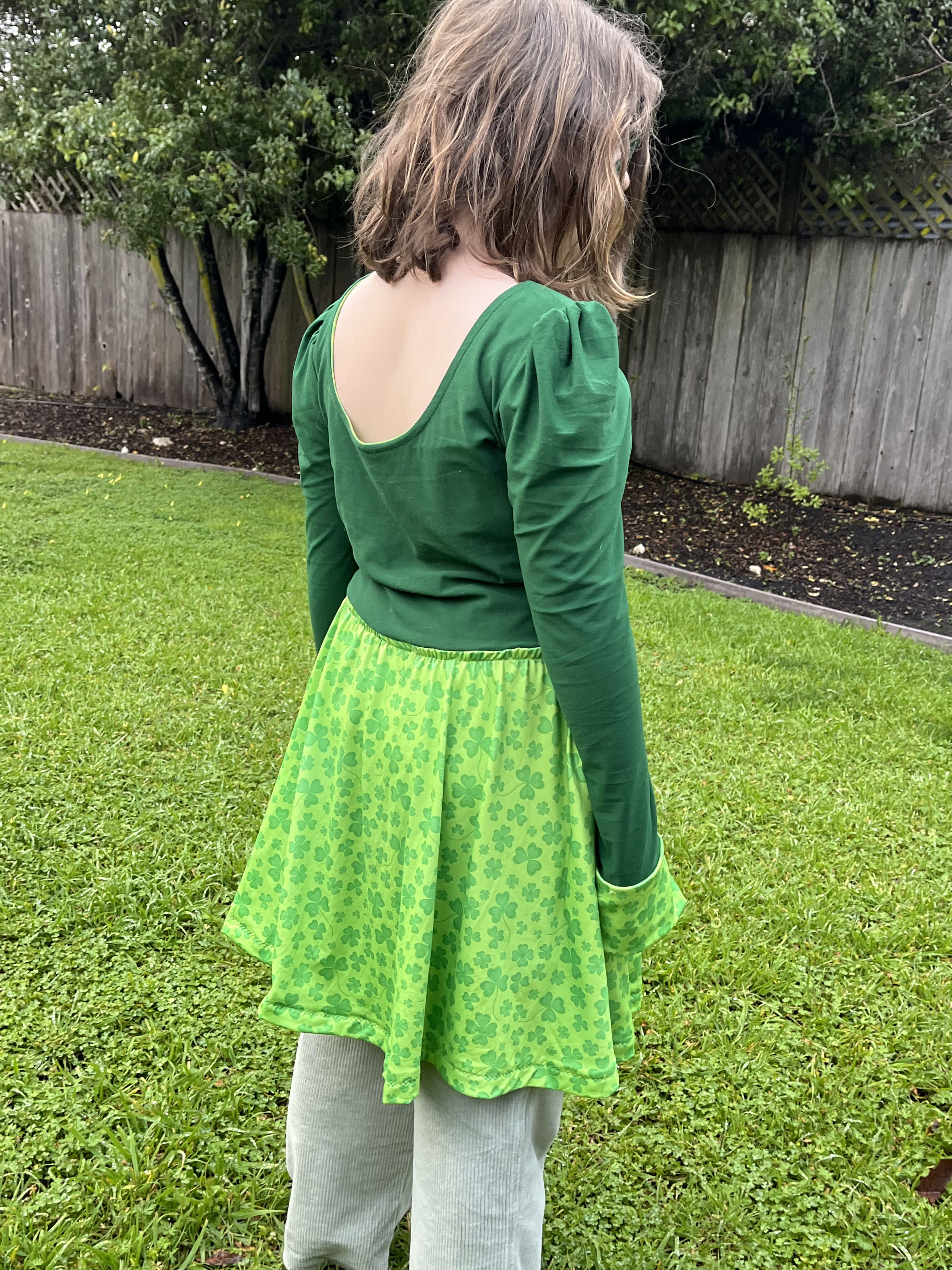 Green and shamrock leprechaun dress